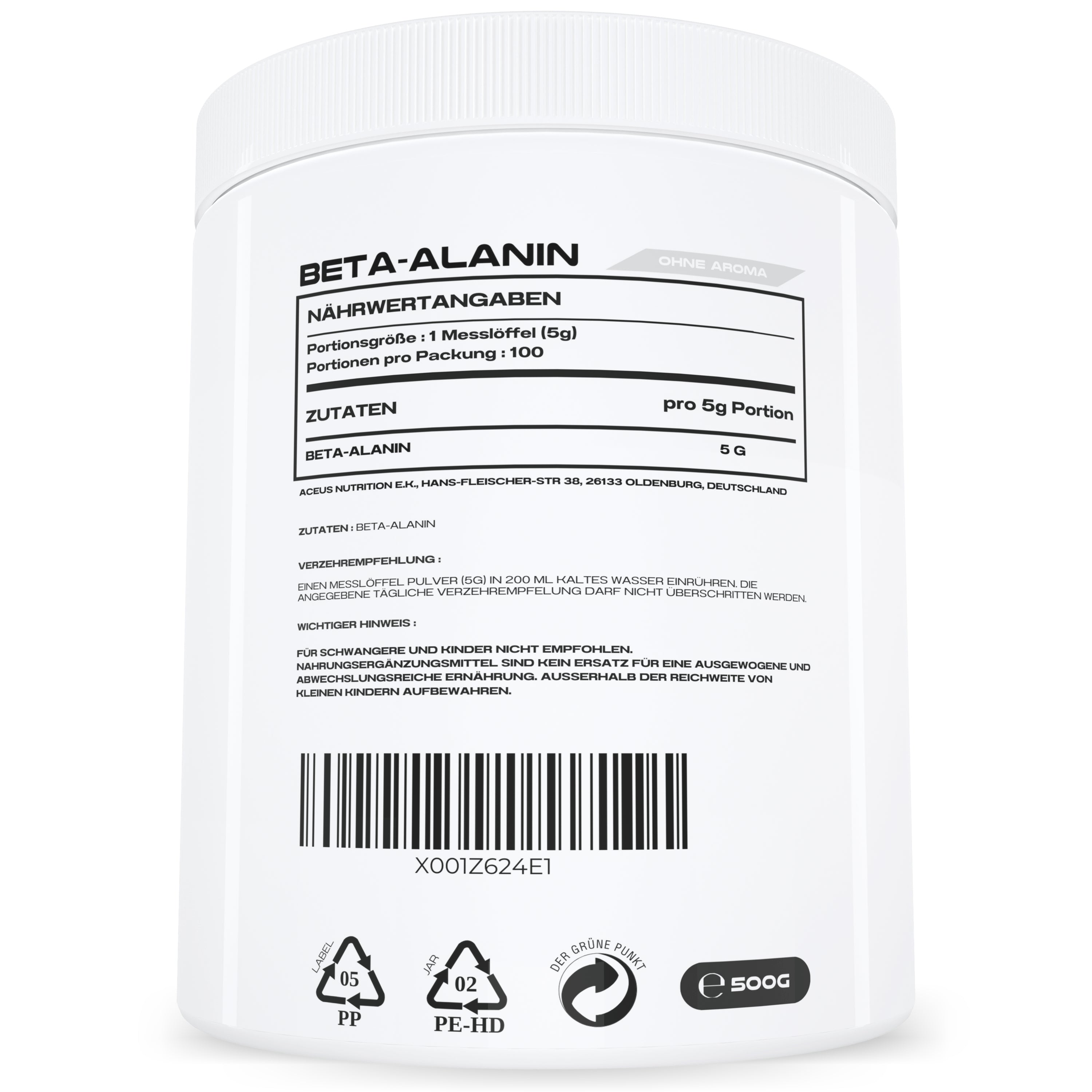 BETA ALANIN - Aceus Nutrition