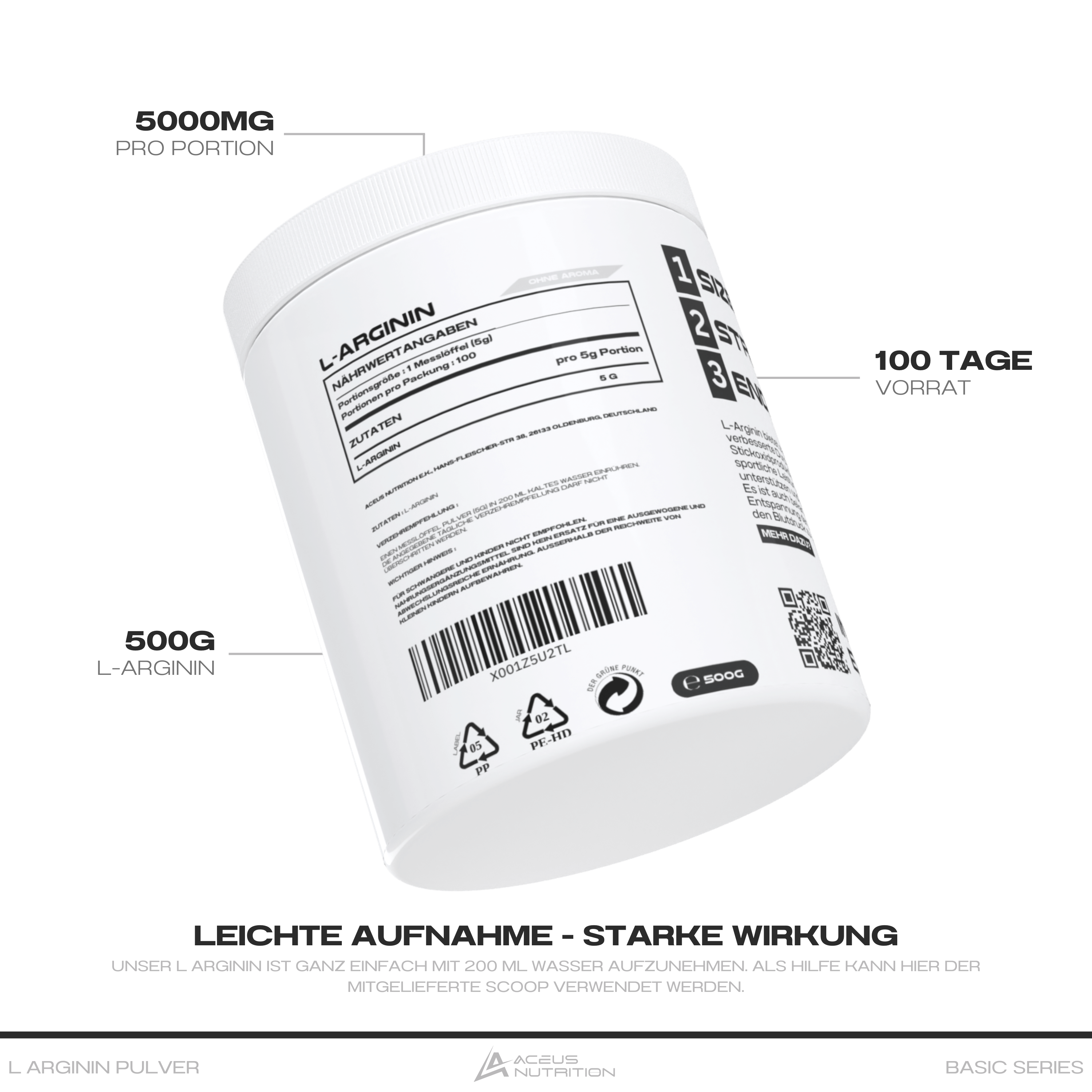 L ARGININ - Aceus Nutrition