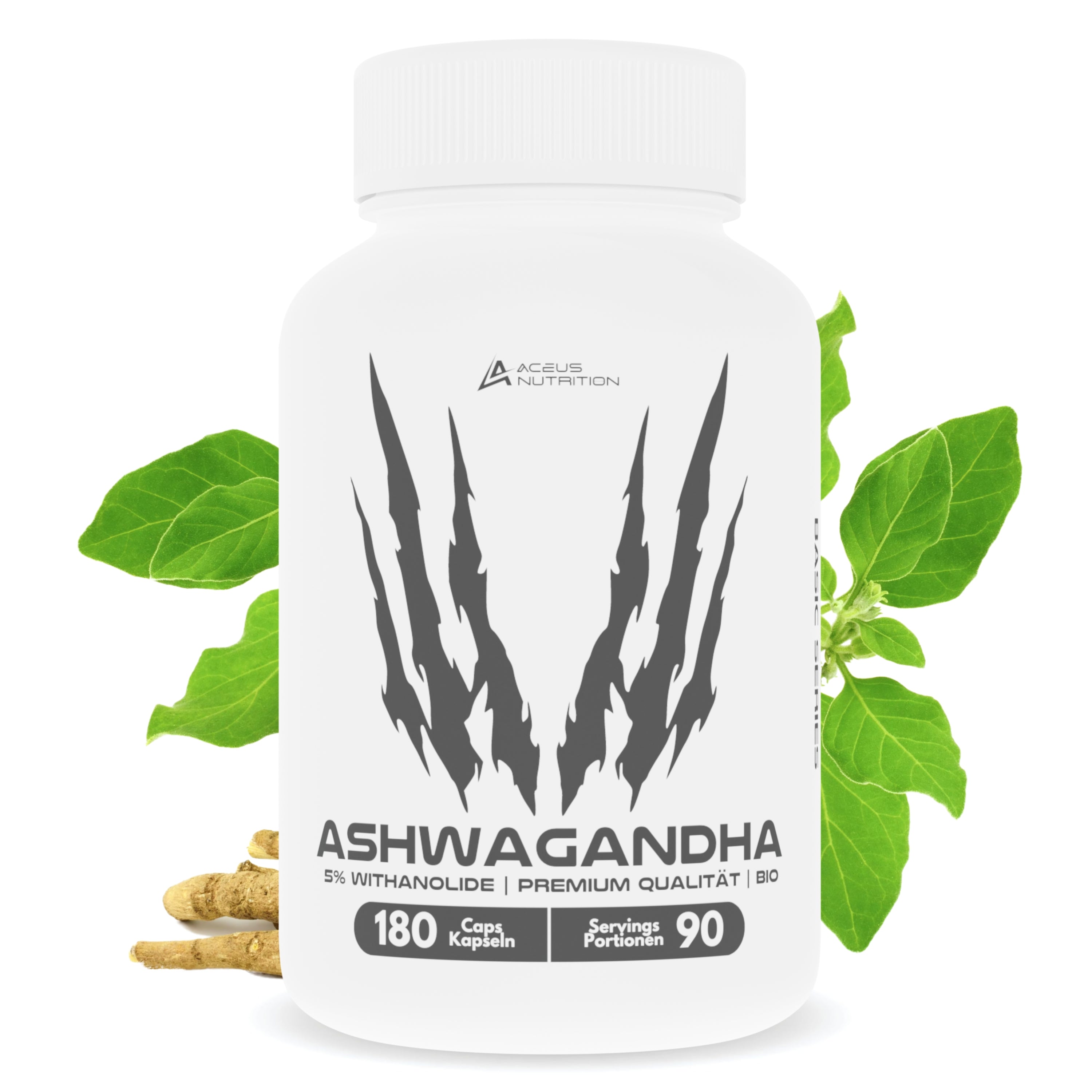 Ashwagandha Kapseln - 660 mg Bio-Ashwagandha - Vegane Flasche