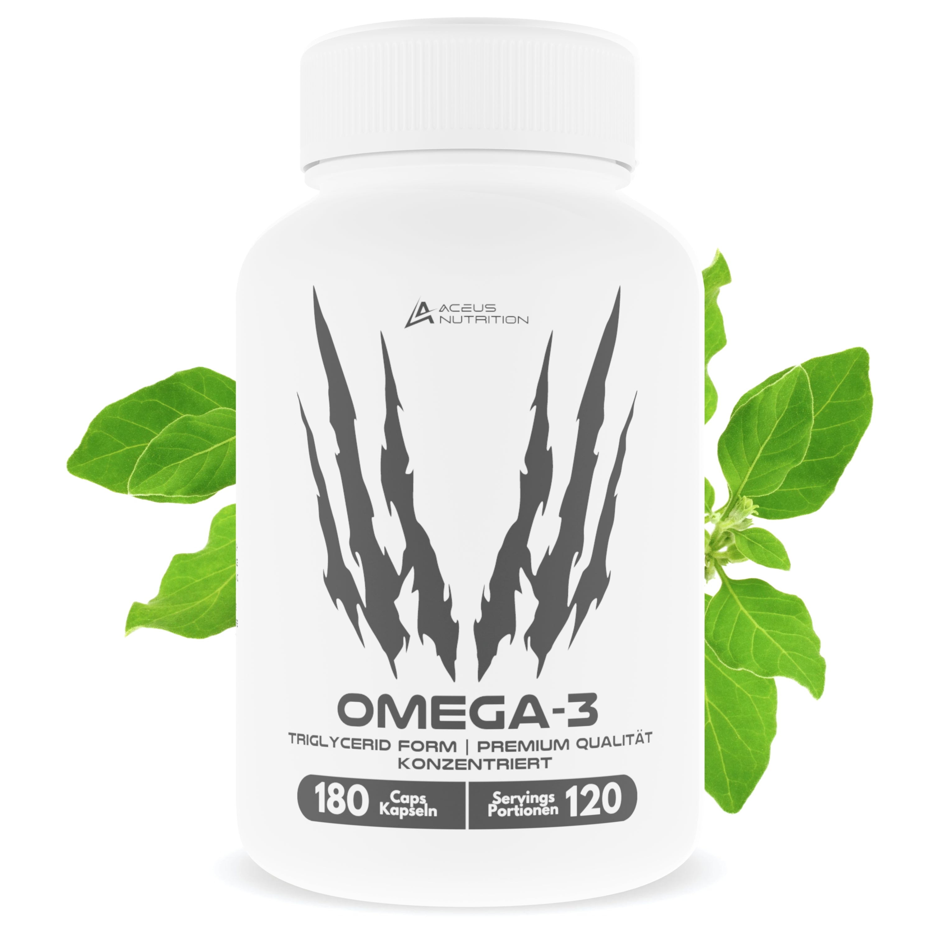 Hochdosierte Omega-3 Kapseln - 120 Stück - Bio Flasche